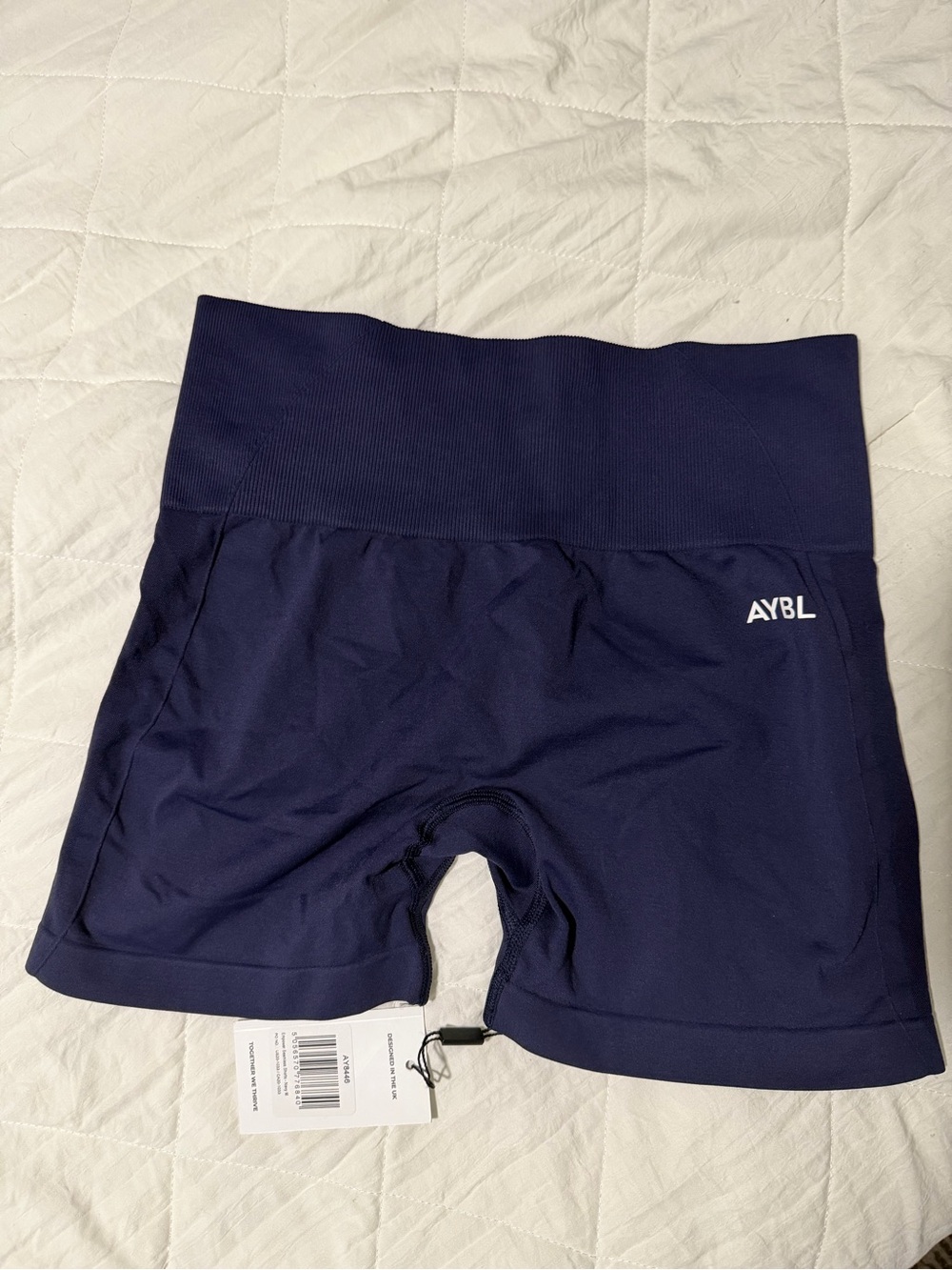 AYBL Navy High-Waist Bike Shorts